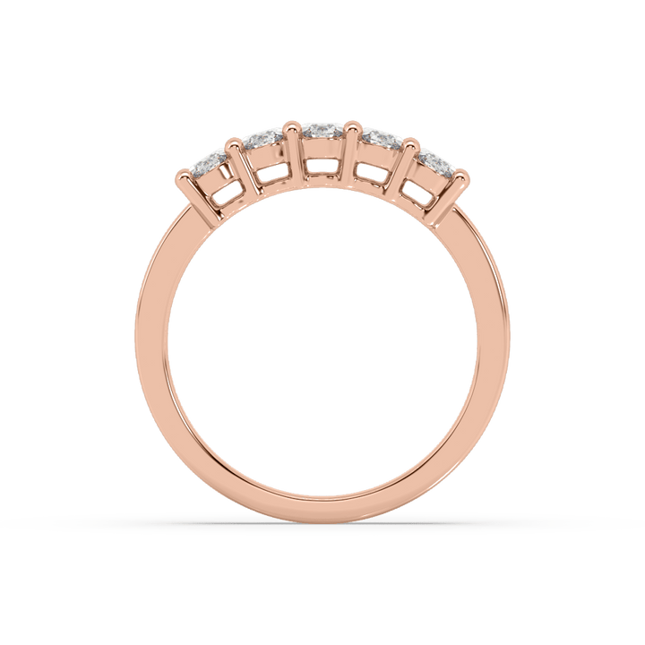 5 Stone Oval Lab Diamond Cocktail Ring