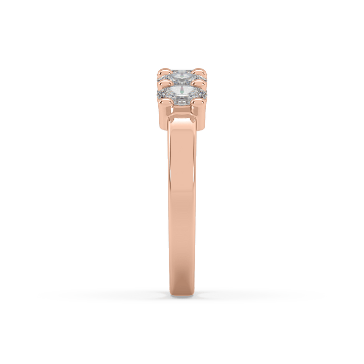 5 Stone Oval Lab Diamond Cocktail Ring