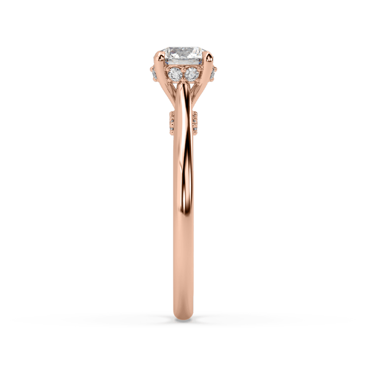 Royal Hidden Halo Lab Diamond Solitaire ring (0.75 Carat)