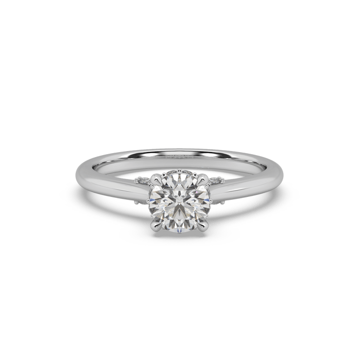 Royal Hidden Halo Lab Diamond Solitaire ring (0.75 Carat)