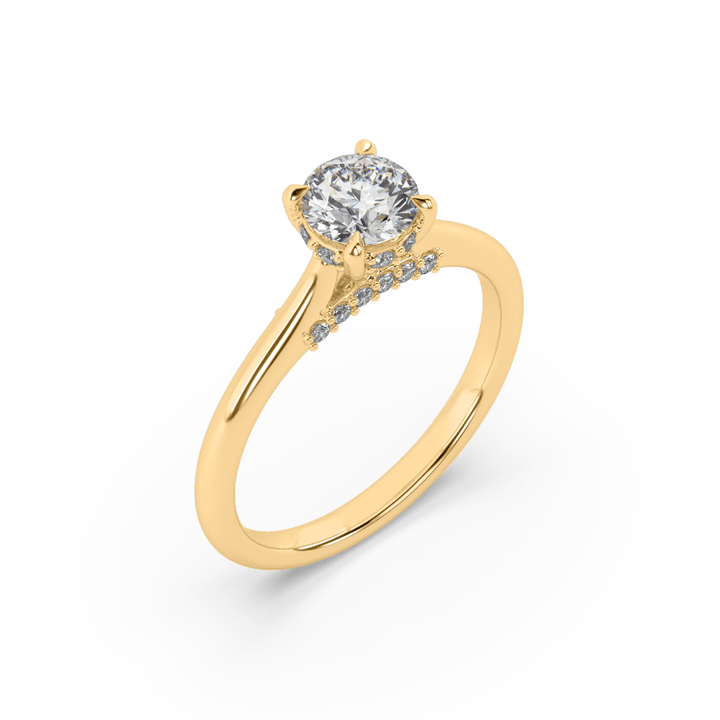 Royal Hidden Halo Lab Diamond Solitaire ring (0.75 Carat)