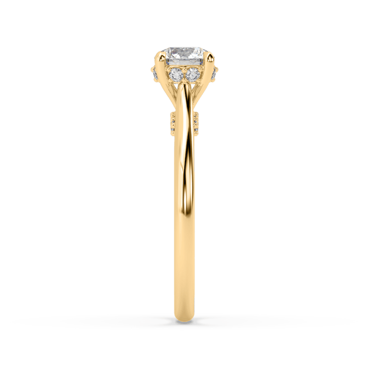 Royal Hidden Halo Lab Diamond Solitaire ring (0.75 Carat)