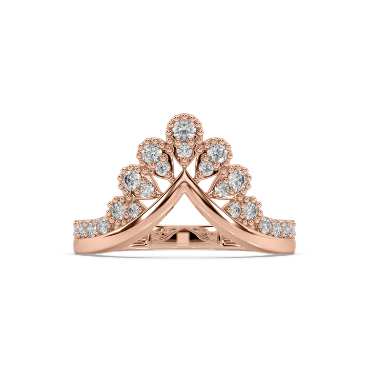 Imperial Crown Stackable Lab Diamond Cocktail ring