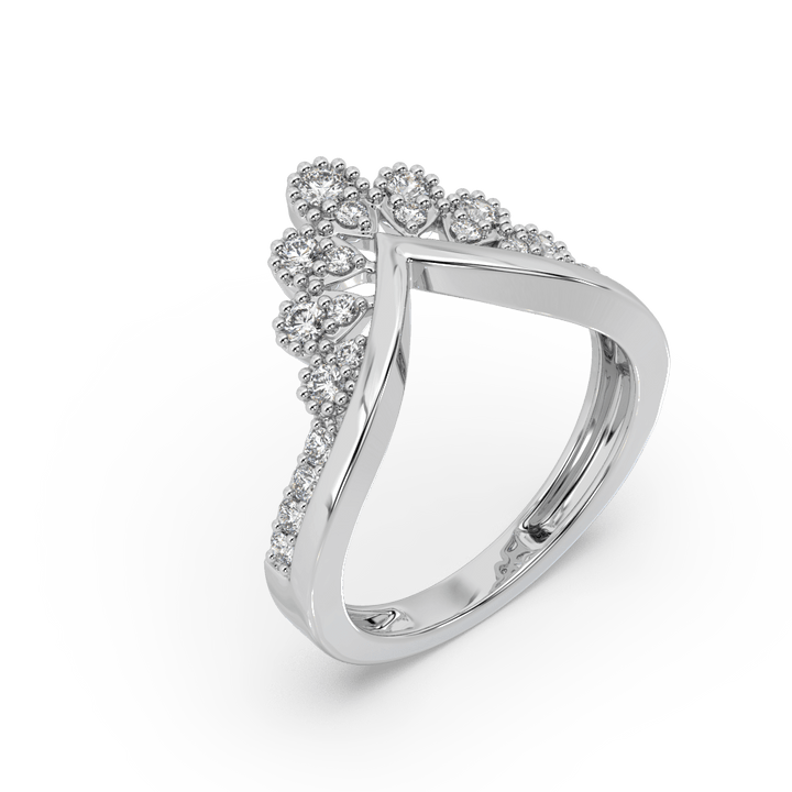 Imperial Crown Stackable Lab Diamond Cocktail ring