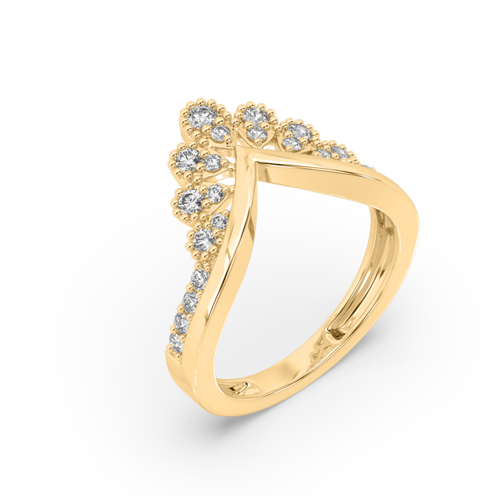 Imperial Crown Stackable Lab Diamond Cocktail ring