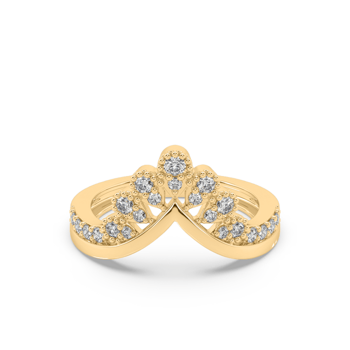 Imperial Crown Stackable Lab Diamond Cocktail ring