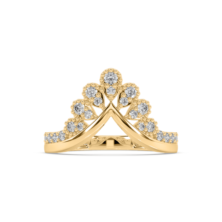 Imperial Crown Stackable Lab Diamond Cocktail ring