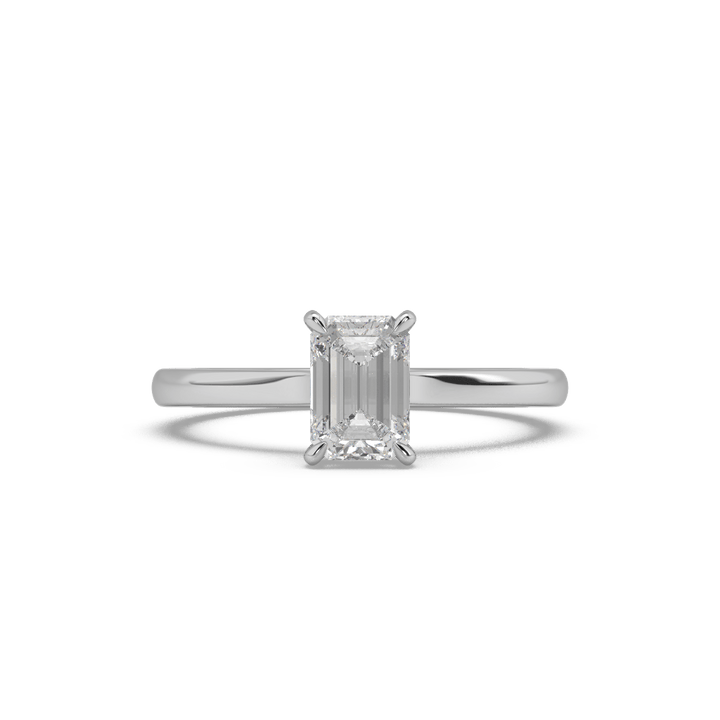 1 Carat Emerald Lab Diamond Solitaire ring