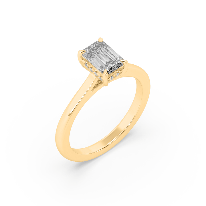 1 Carat Emerald Lab Diamond Solitaire ring