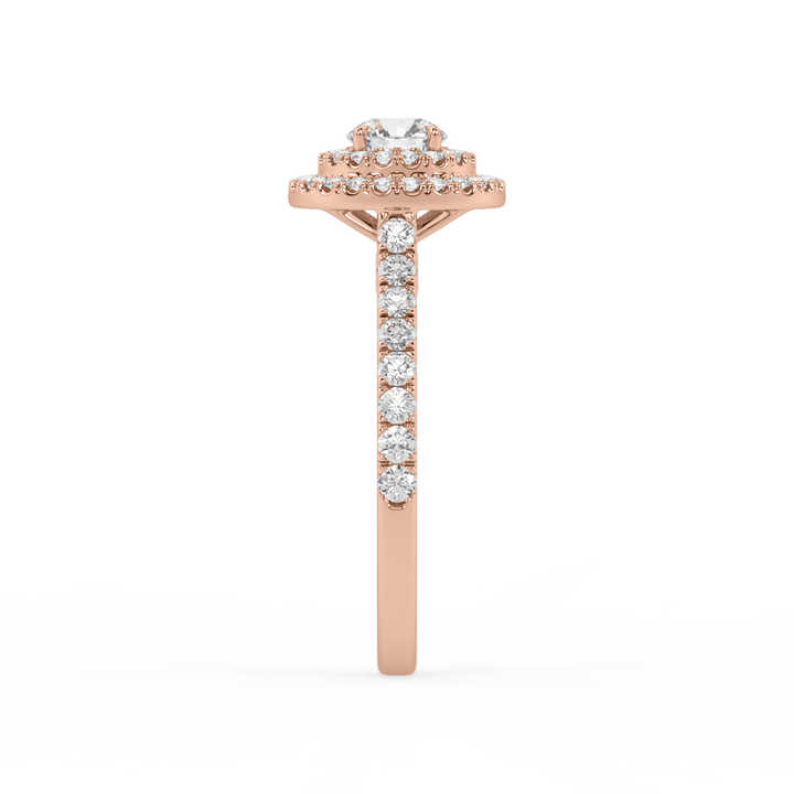 Starlight Halo Lab Diamond Solitaire Ring