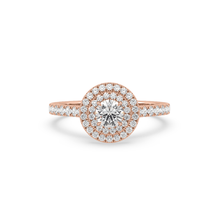 Starlight Halo Lab Diamond Solitaire Ring