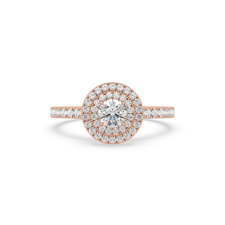 Starlight Halo Lab Diamond Solitaire Ring