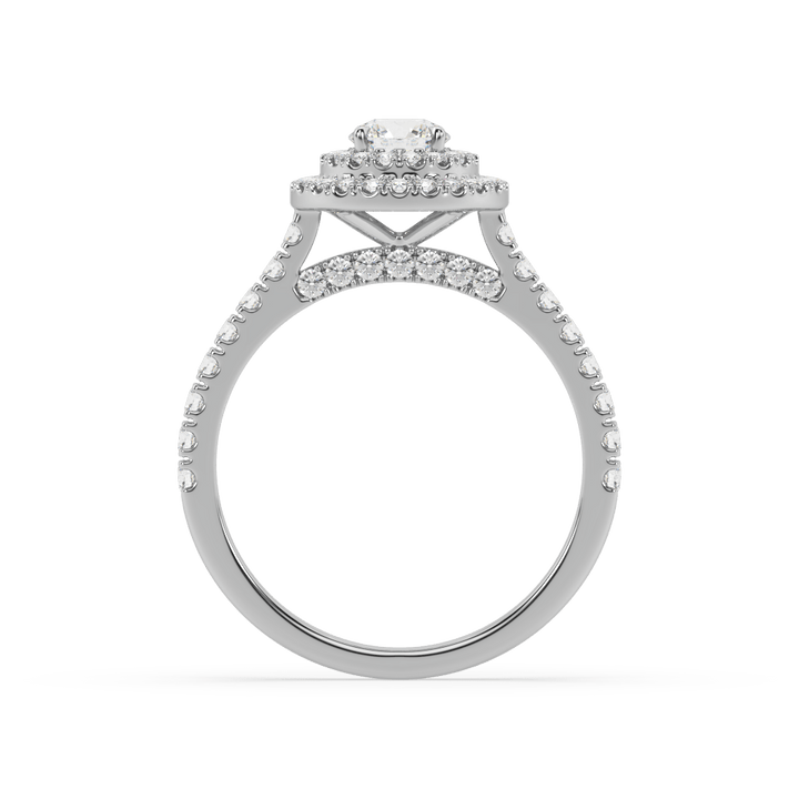 Starlight Halo Lab Diamond Solitaire Ring