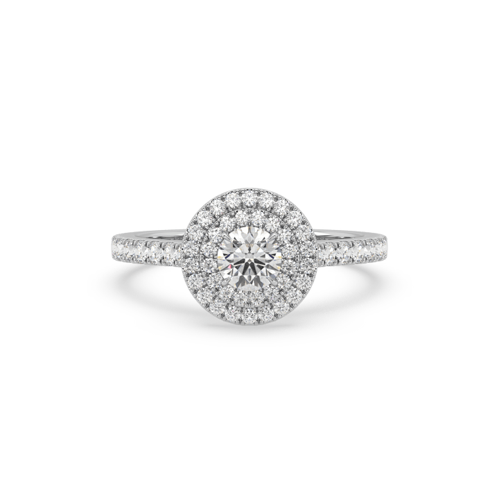 Starlight Halo Lab Diamond Solitaire Ring