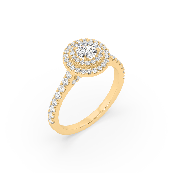 Starlight Halo Lab Diamond Solitaire Ring