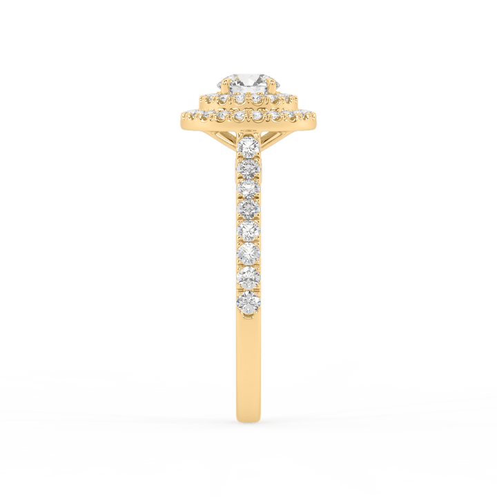 Starlight Halo Lab Diamond Solitaire Ring