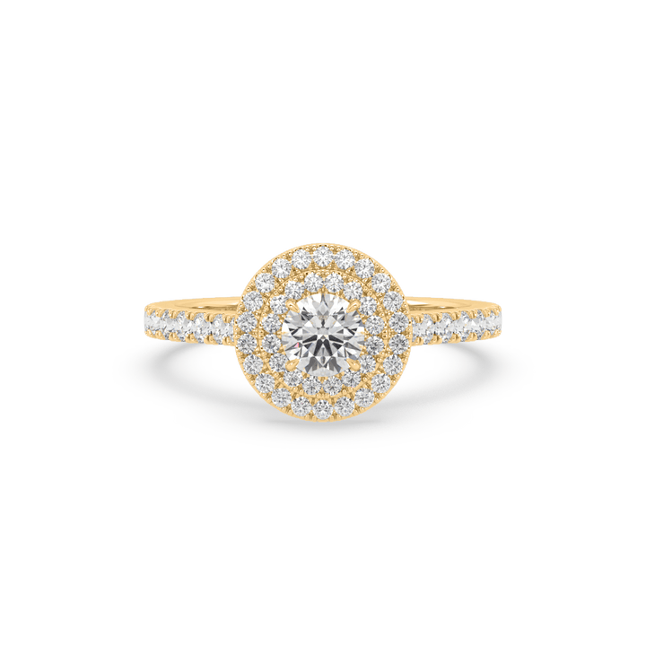 Starlight Halo Lab Diamond Solitaire Ring