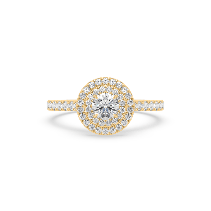 Starlight Halo Lab Diamond Solitaire Ring