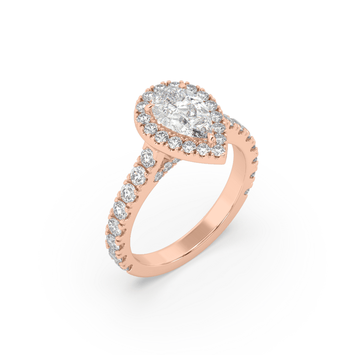 Pear-fect Match Lab Diamond 0.9 Ct Solitaire Ring