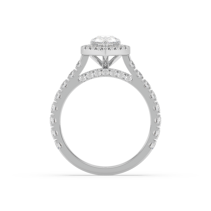 Pear-fect Match Lab Diamond 0.9 Ct Solitaire Ring