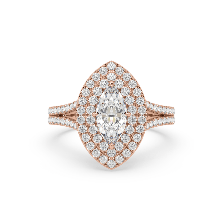 Marquise V Shining Lab Diamond 0.6 Ct Solitaire Ring