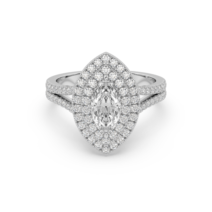 Marquise V Shining Lab Diamond 0.6 Ct Solitaire Ring