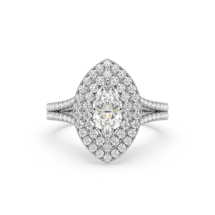 Marquise V Shining Lab Diamond 0.6 Ct Solitaire Ring