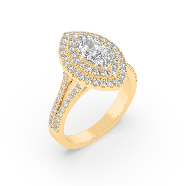 Marquise V Shining Lab Diamond 0.6 Ct Solitaire Ring