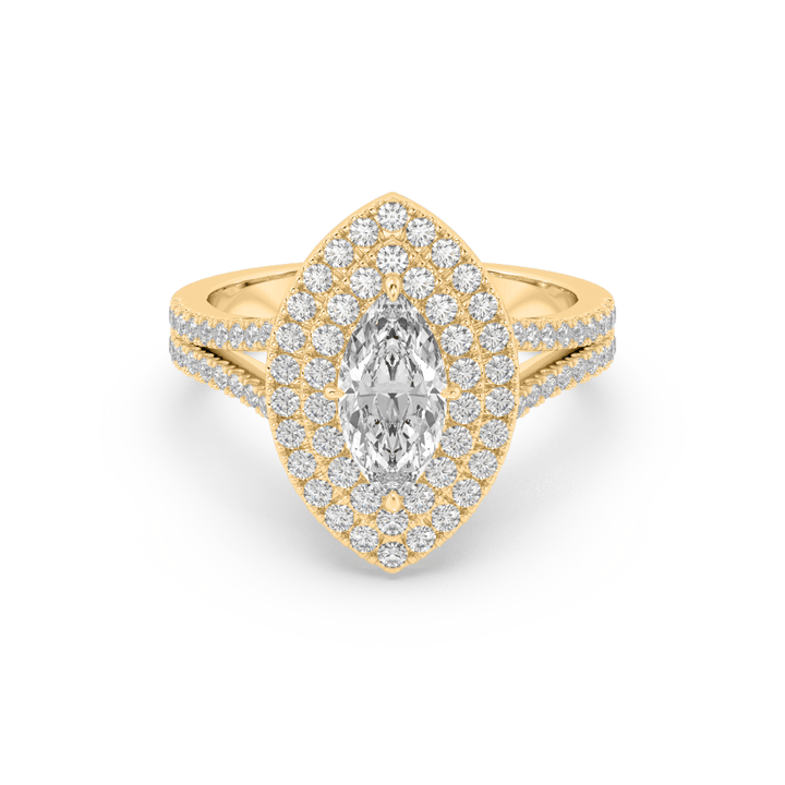 Marquise V Shining Lab Diamond 0.6 Ct Solitaire Ring