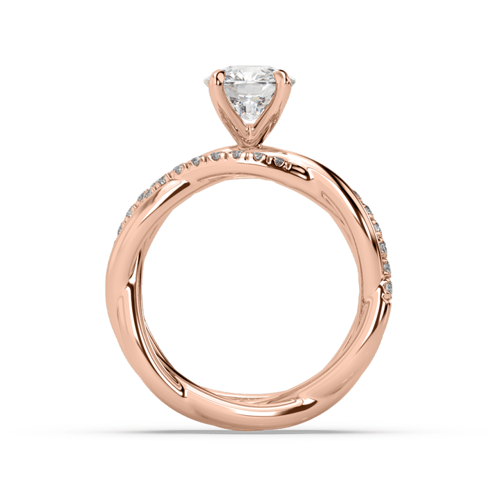 Twist Amor Lab Diamond 0.6 Ct Eternity Solitaire Ring