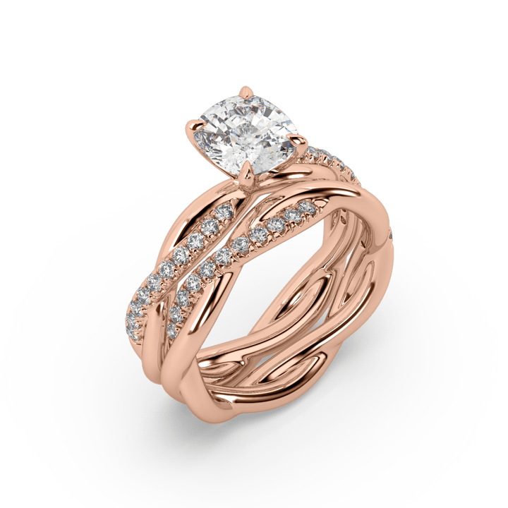 Twist Amor Lab Diamond 0.6 Ct Eternity Solitaire Ring