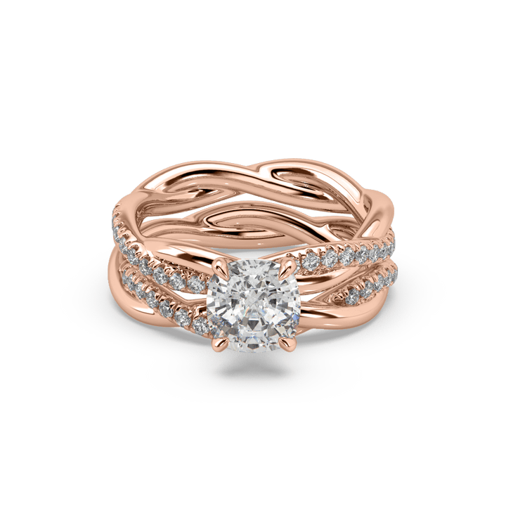 Twist Amor Lab Diamond 0.6 Ct Eternity Solitaire Ring