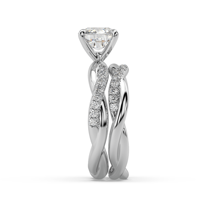 Twist Amor Lab Diamond 0.6 Ct Eternity Solitaire Ring