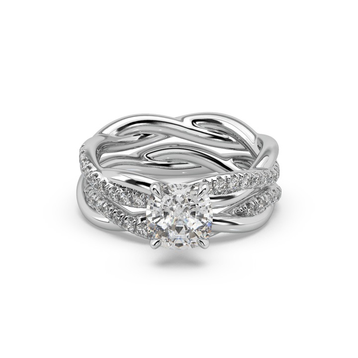 Twist Amor Lab Diamond 0.6 Ct Eternity Solitaire Ring