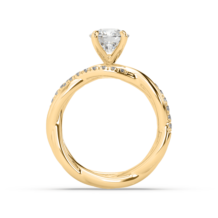 Twist Amor Lab Diamond 0.6 Ct Eternity Solitaire Ring