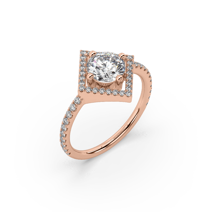 Lily Elegant Round 1 Ct Lab Diamond Solitaire Ring