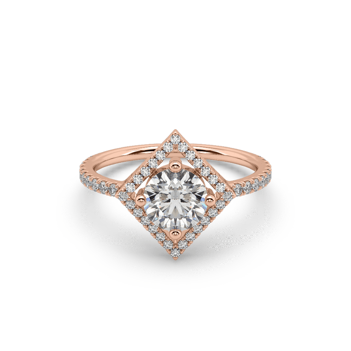 Lily Elegant Round 1 Ct Lab Diamond Solitaire Ring