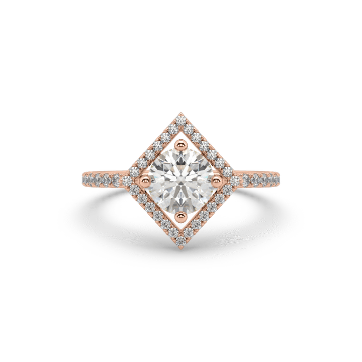 Lily Elegant Round 1 Ct Lab Diamond Solitaire Ring