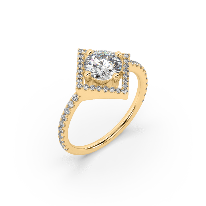 Lily Elegant Round 1 Ct Lab Diamond Solitaire Ring