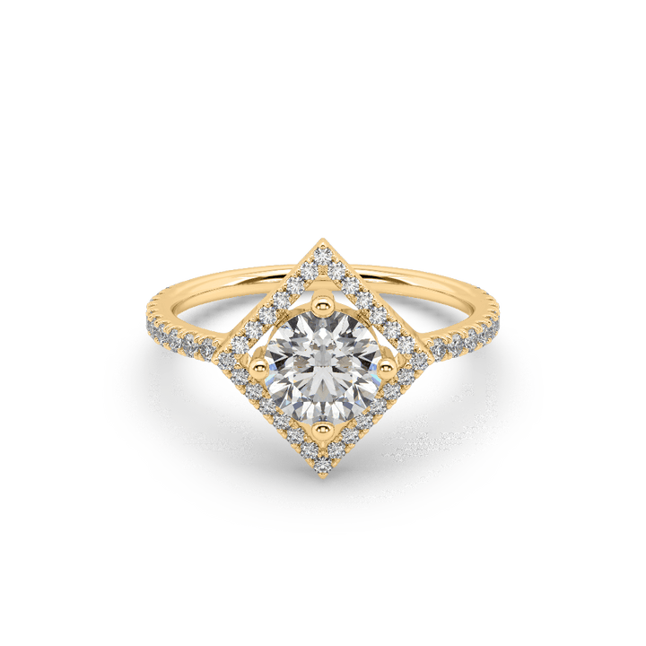 Lily Elegant Round 1 Ct Lab Diamond Solitaire Ring