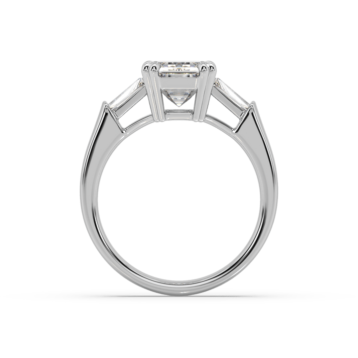 Lab Diamond Regal Emerald 2 Ct Solitaire Ring