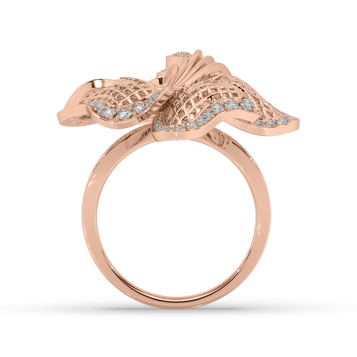 Beautiful Floral Lab Diamond Ring