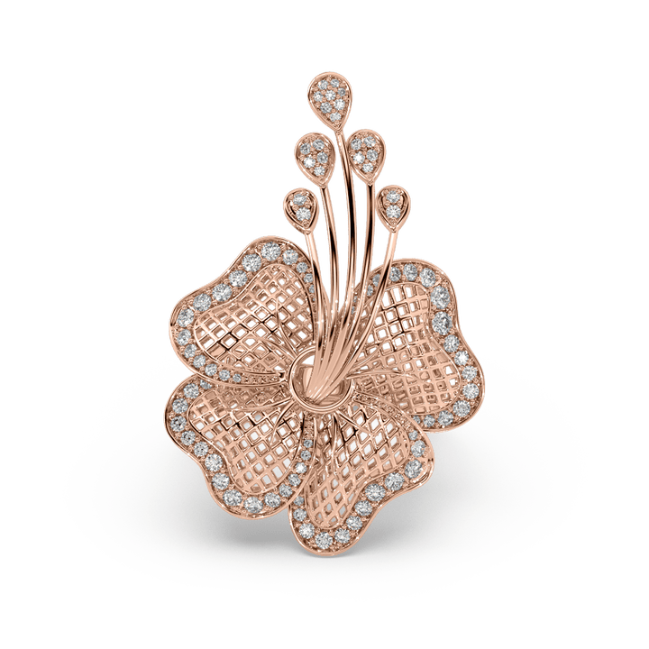 Beautiful Floral Lab Diamond Ring