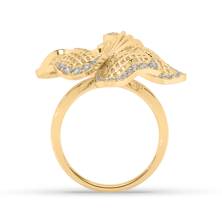 Beautiful Floral Lab Diamond Ring