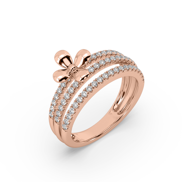 Fancy Floral Lab Diamond Eternity Ring