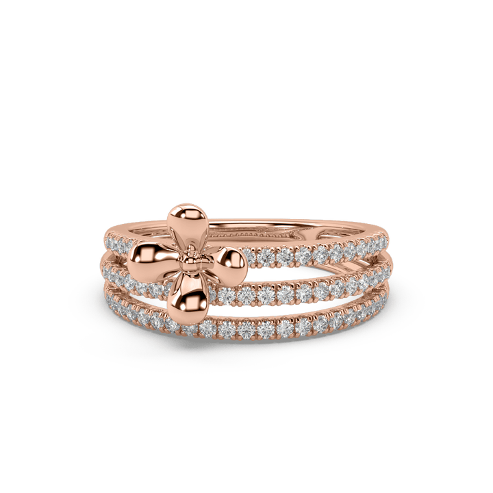 Fancy Floral Lab Diamond Eternity Ring