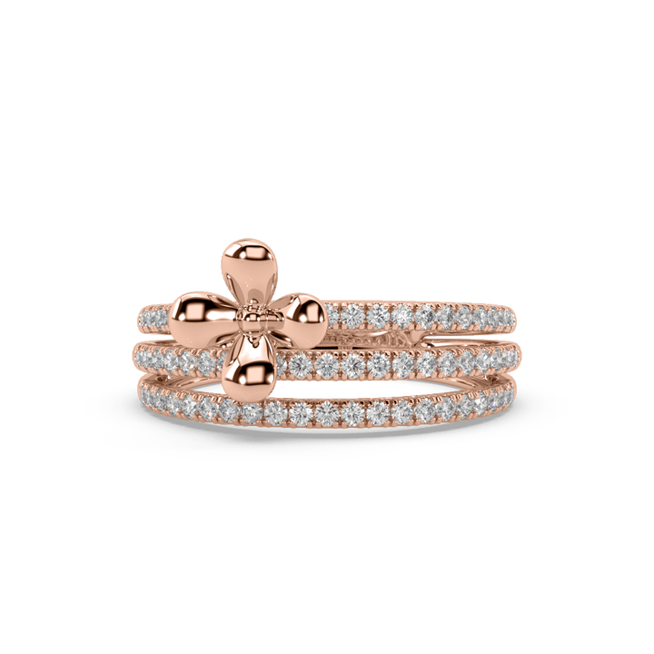 Fancy Floral Lab Diamond Eternity Ring