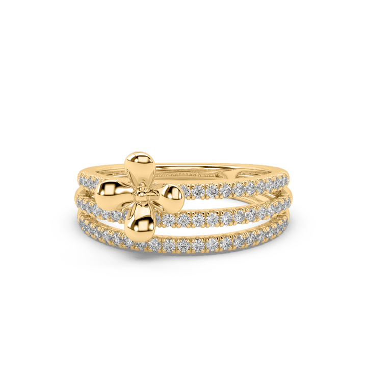 Fancy Floral Lab Diamond Eternity Ring