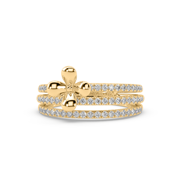 Fancy Floral Lab Diamond Eternity Ring