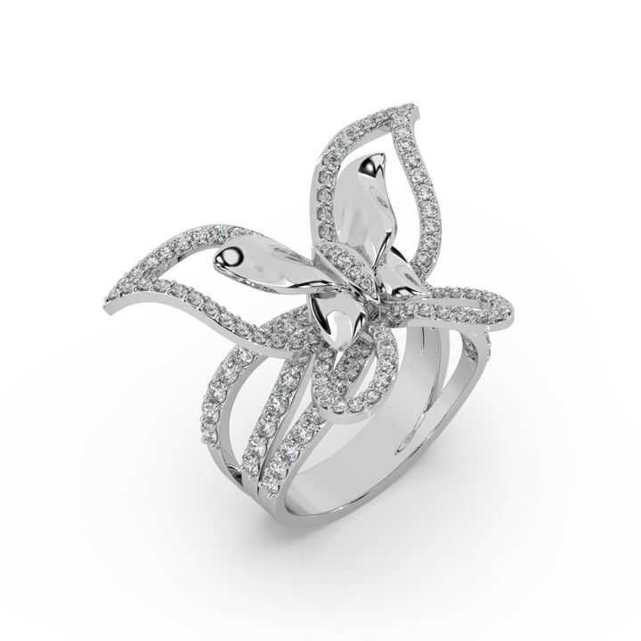 Asthetic Beautiful Butterfly Lab Diamond Ring